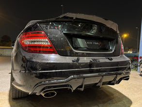 Mercedes W204 C Class Diffuser - Gloss Black 2012-2014