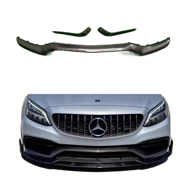 Mercedes W205 C Class Front Lip - Original Carbon Fiber