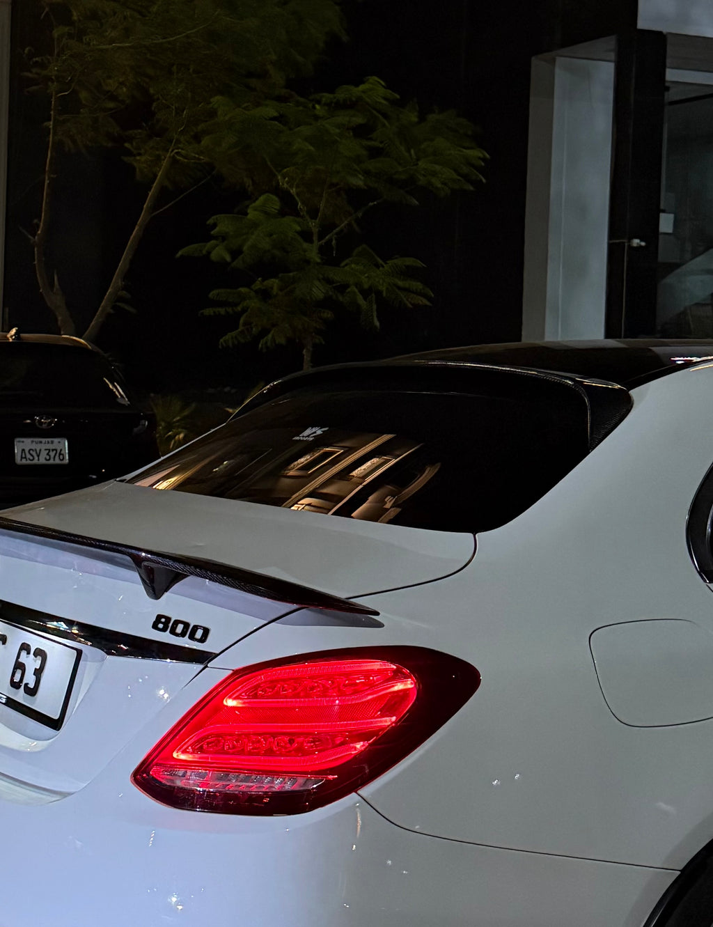 Mercedes W205 C Class Roof Spoiler - Carbon Fiber