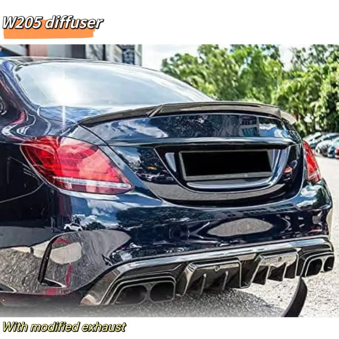 Mercedes W205 Diffuser - Carbon fiber