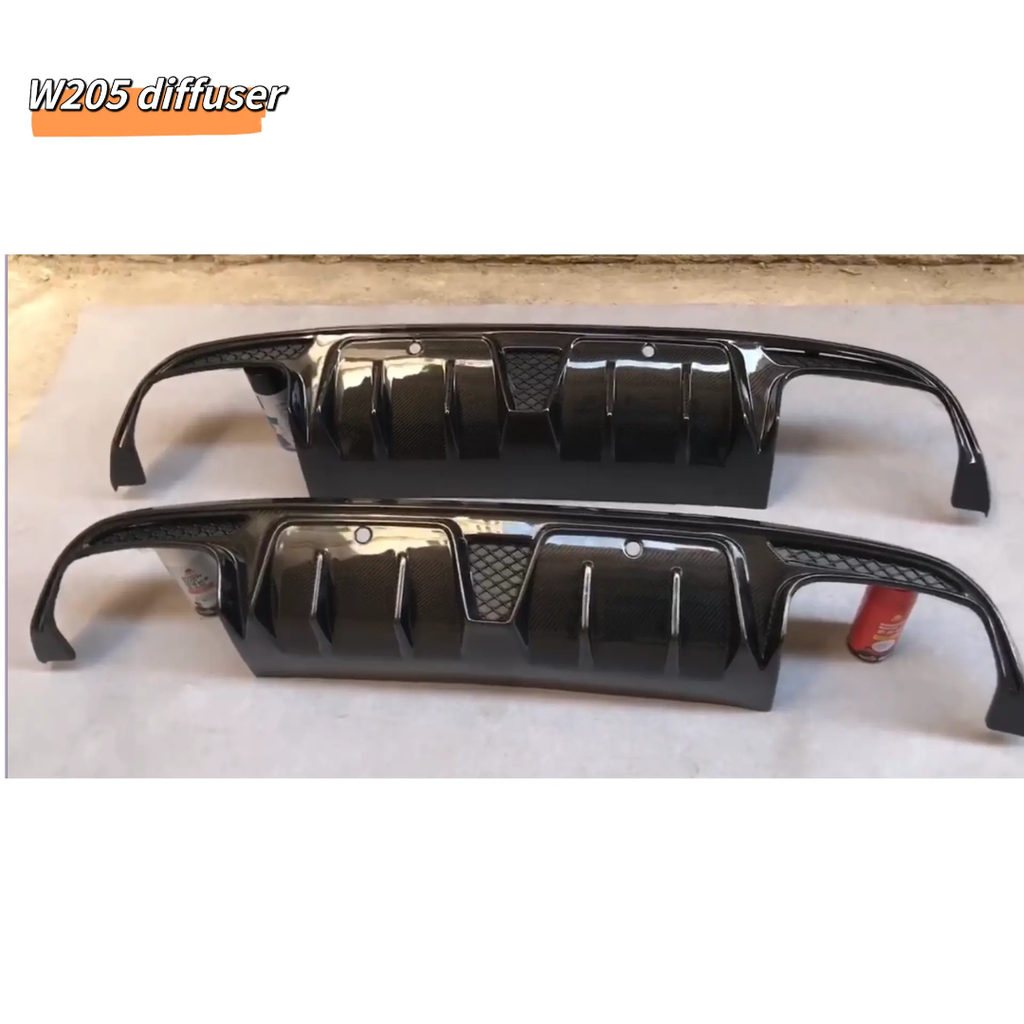 Mercedes W205 Diffuser - Carbon fiber