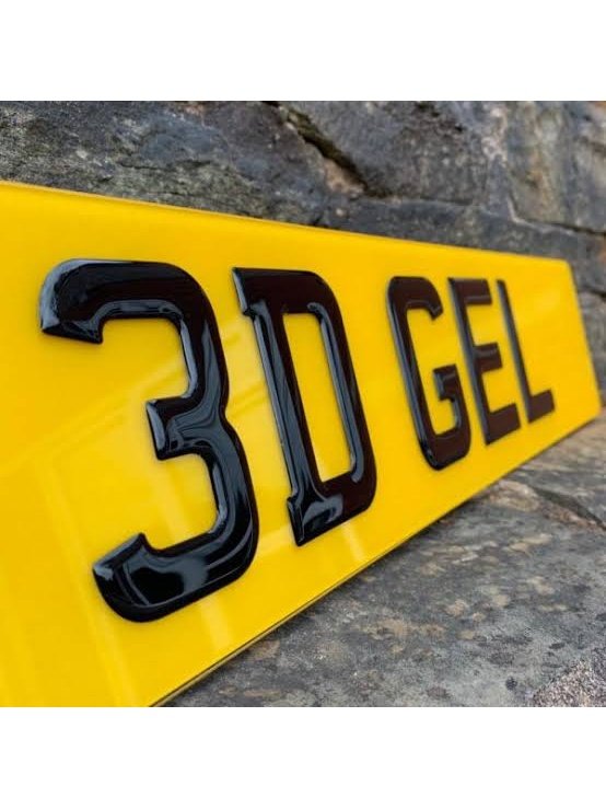 3D Gel Number Plates