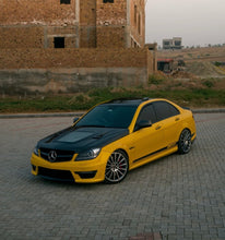 Mercedes W204 C63 Carbon Fiber Hood With Transparent Glass