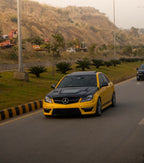 Mercedes W204 C63 Carbon Fiber Hood With Transparent Glass