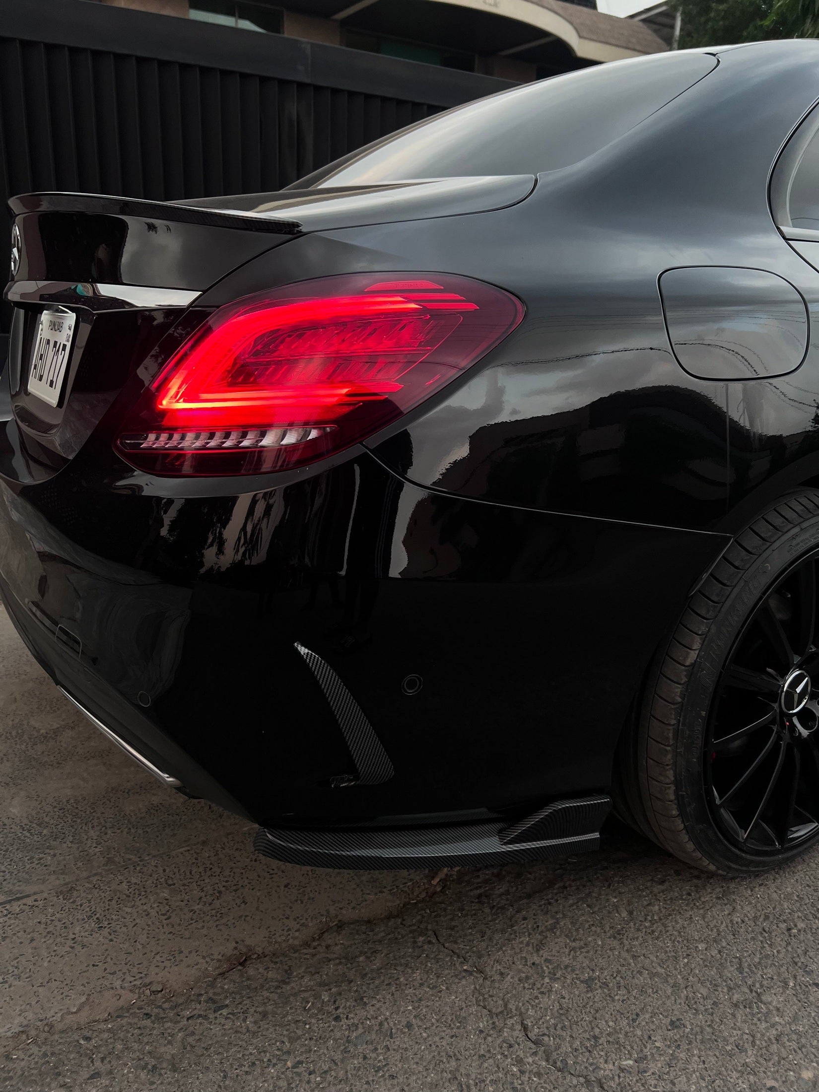 Mercedes W205 C Class Canards - Carbon Fiber (Dip)