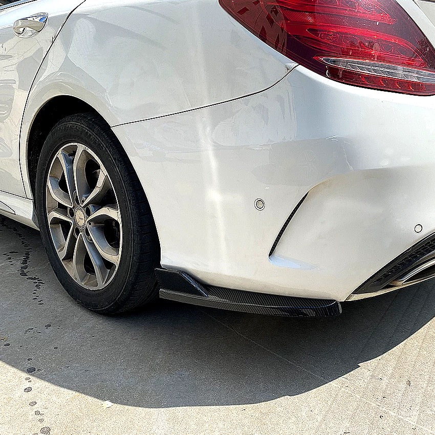 Mercedes W205 C Class Canards - Carbon Fiber (Dip)