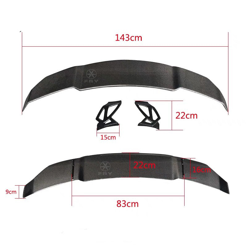 BMW M3 F80 V Style Carbon Fiber Rear Trunk Spoiler