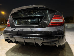 Mercedes W204 C Class Diffuser - Gloss Black 2012-2014