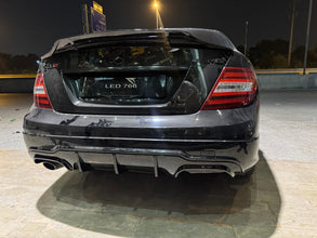 Mercedes W204 C Class Diffuser - Gloss Black 2012-2014