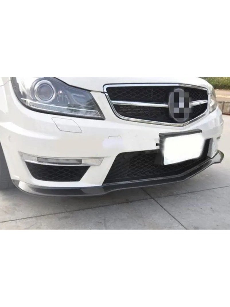 Mercedes W204 C Class Front Lip V3 - Carbon Fiber