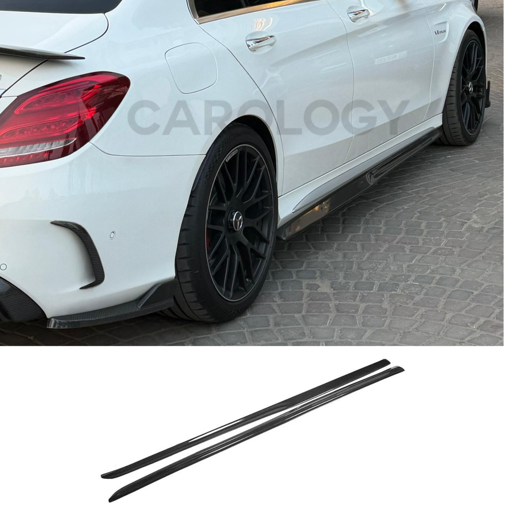 Mercedes W205 C63 Side Skirts - Carbon Fiber