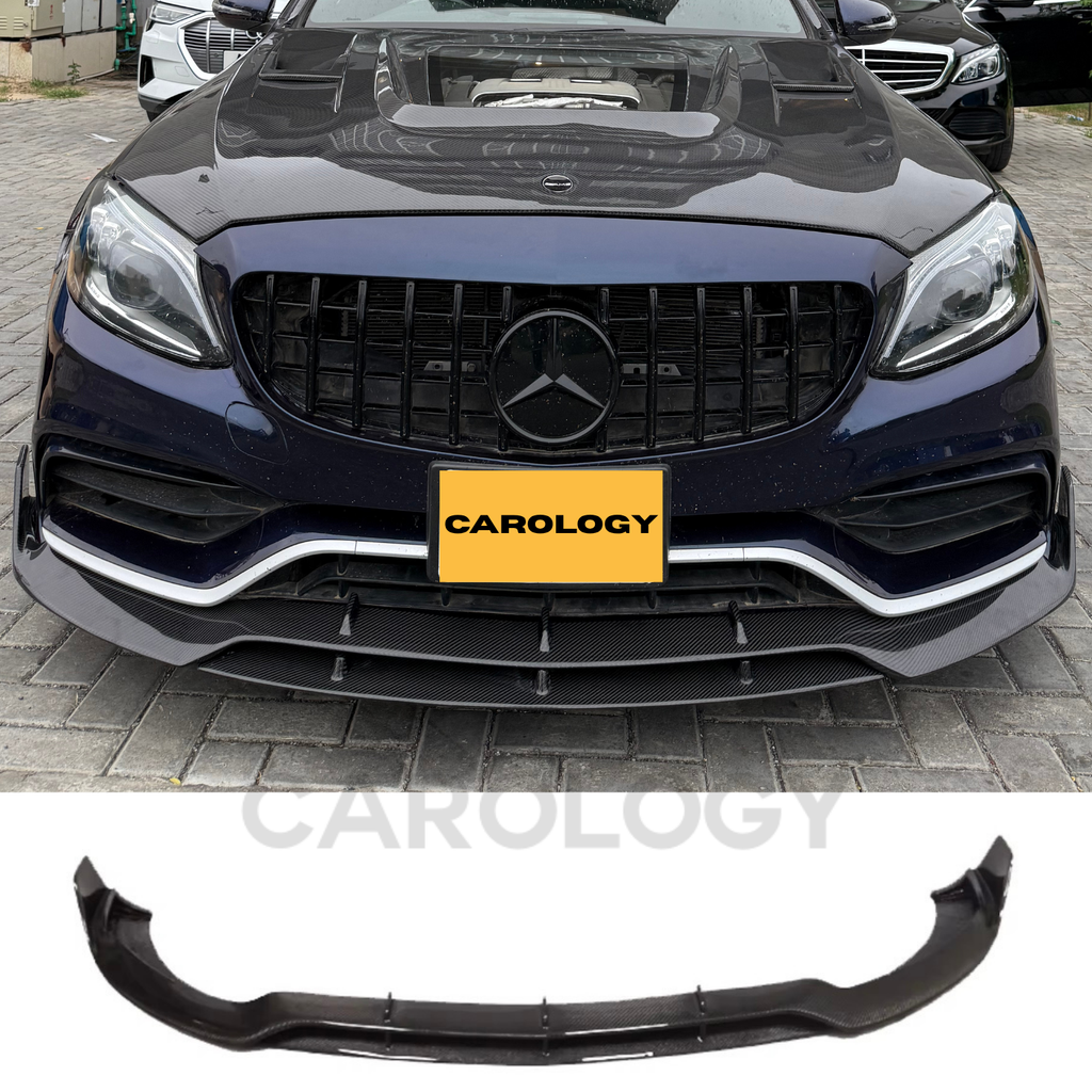 Mercedes W205 C Class Front Lip - Original Carbon Fiber