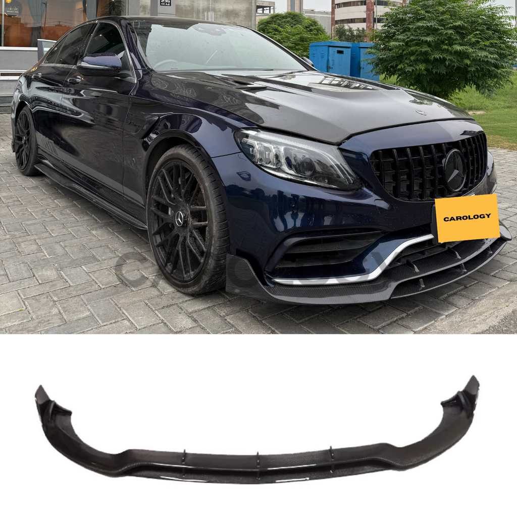 Mercedes W205 C Class Front Lip - Original Carbon Fiber