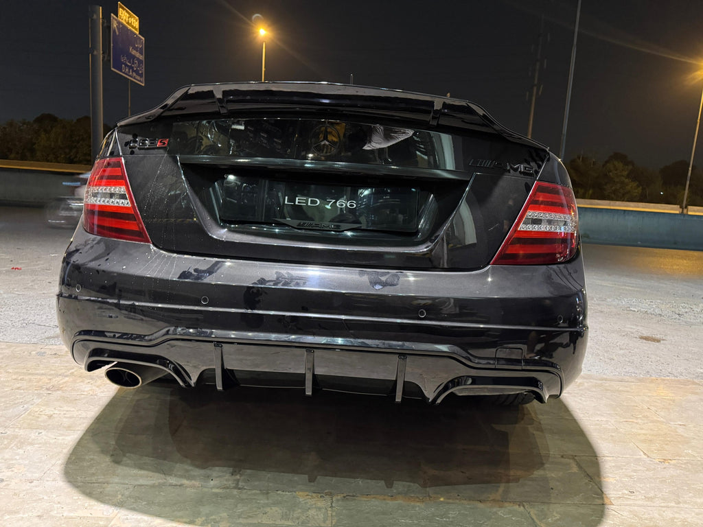 Mercedes W204 C Class Diffuser - Gloss Black 2012-2014