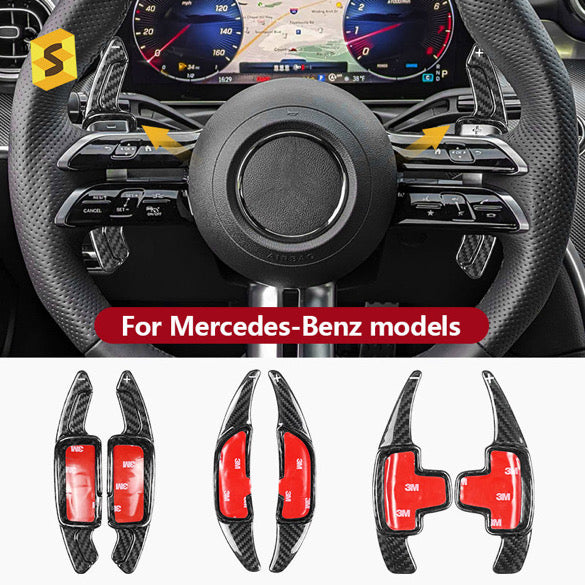 Mercedes W206 C Class Paddle Shifter Extenders - Real CF