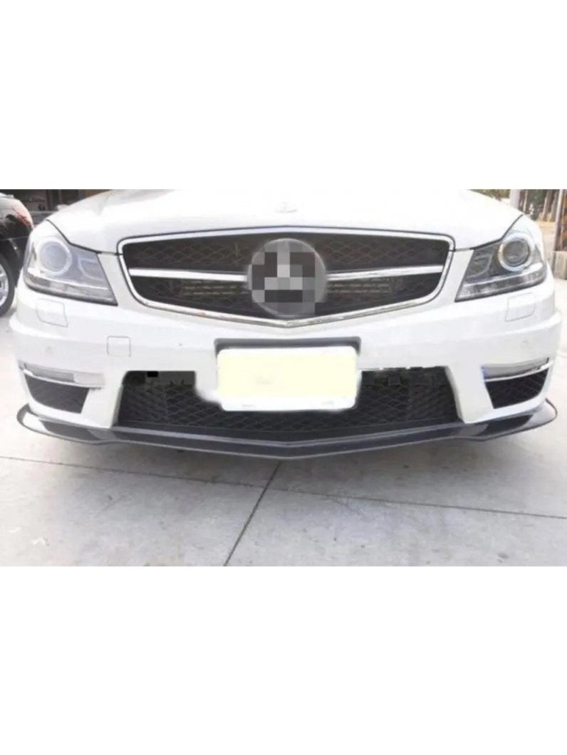 Mercedes W204 C Class Front Lip V3 - Carbon Fiber