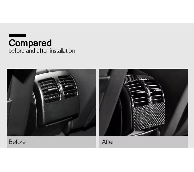 Mercedes W204 Back AC Vent Cover - Carbon Fiber