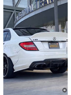 Mercedes W204 C Class Rear Diffuser V Style - Carbon Fiber