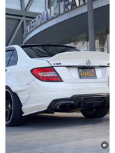 Mercedes W204 C Class Rear Diffuser V Style - Carbon Fiber