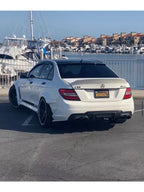 Mercedes W204 C Class Rear Diffuser V Style - Carbon Fiber