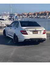 Mercedes W204 C Class Rear Diffuser V Style - Carbon Fiber