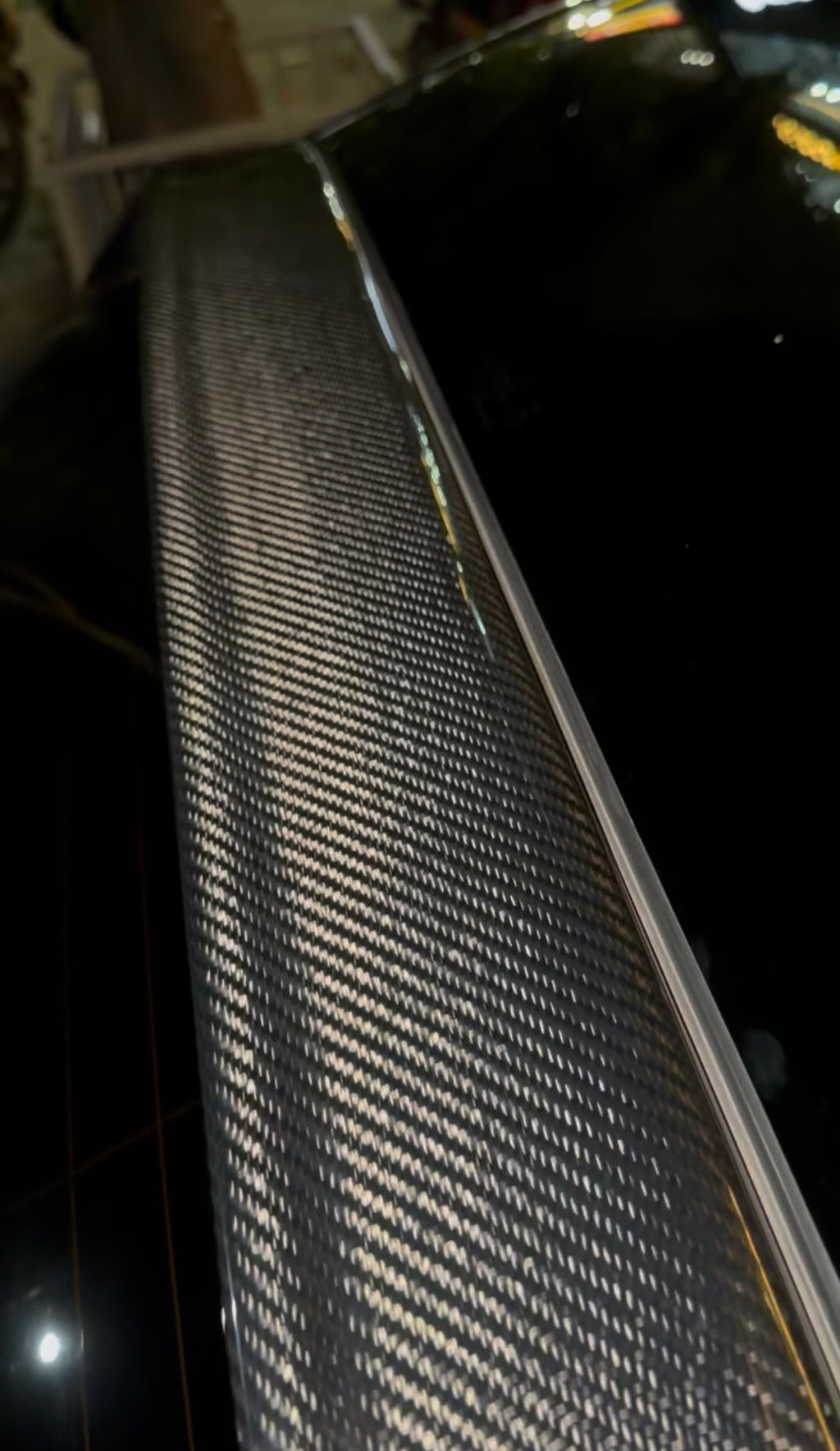 Mercedes W205 C Class Roof Spoiler - Carbon Fiber