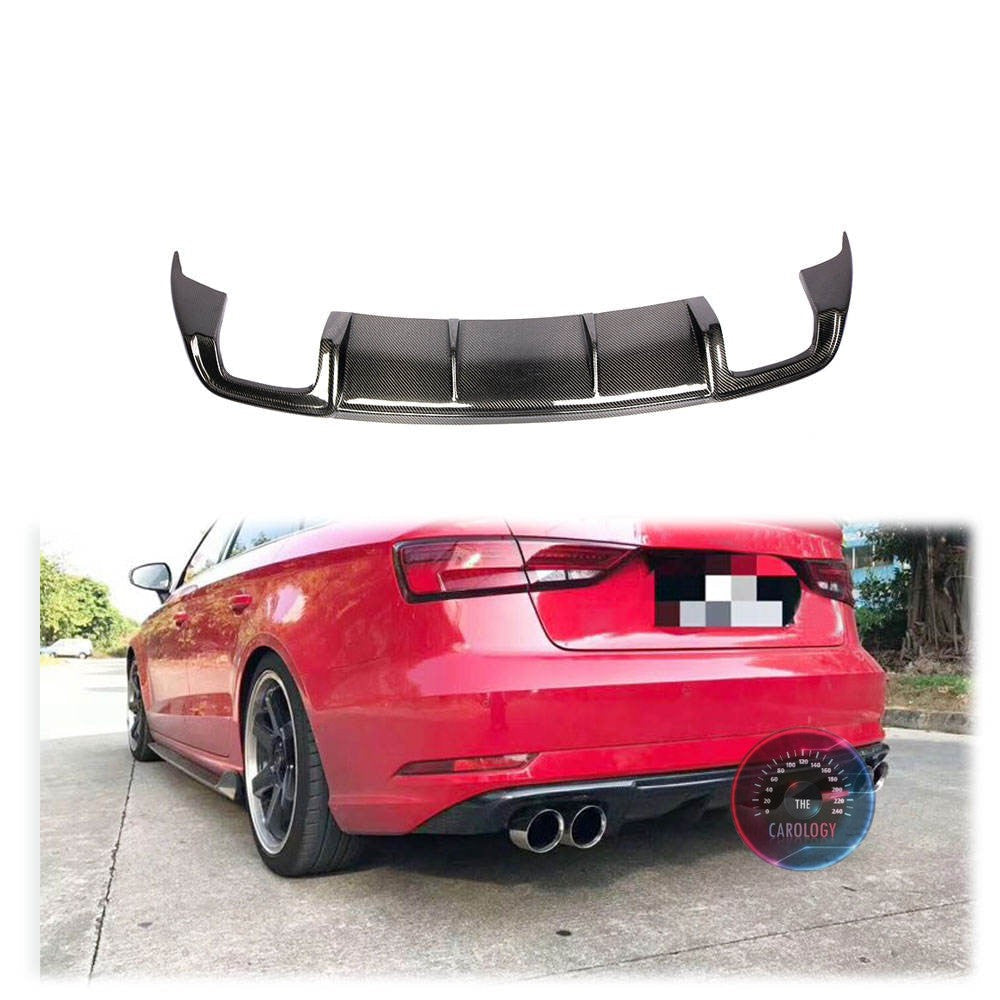 Audi A3  Rear Bumper Diffuser Carbon Fiber