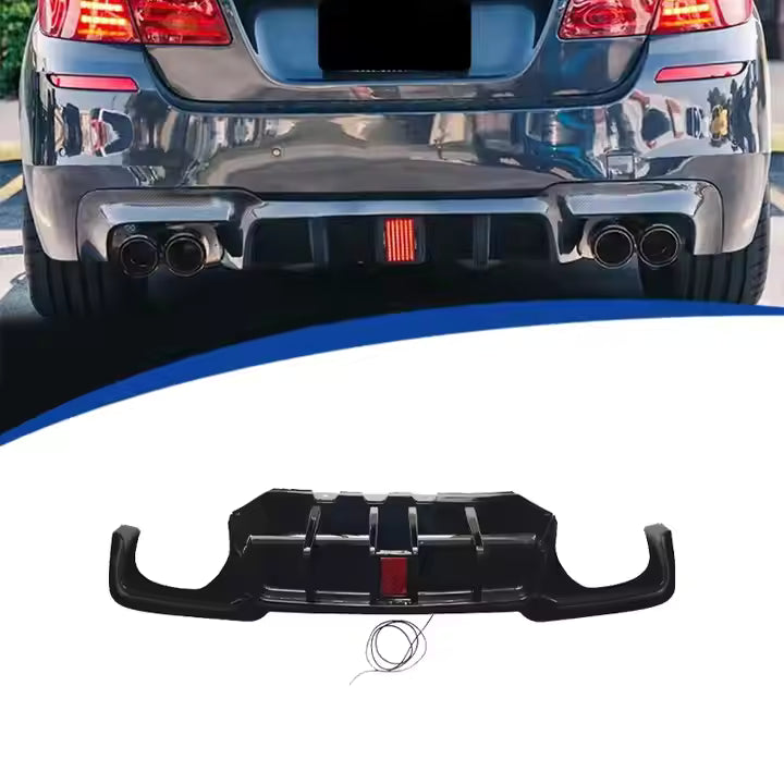 BMW M5 F10 Diffuser with brake light - Gloss Black