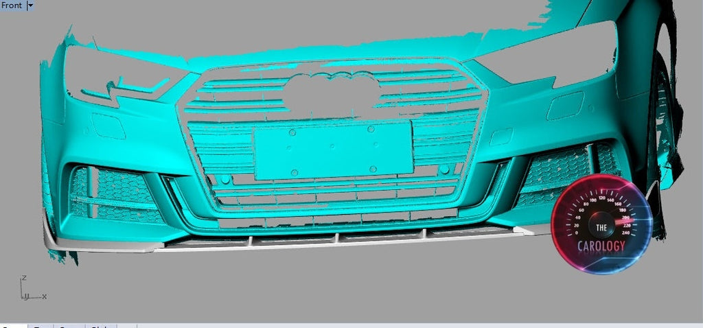 Audi A3 Front Splitter Carbon Fiber