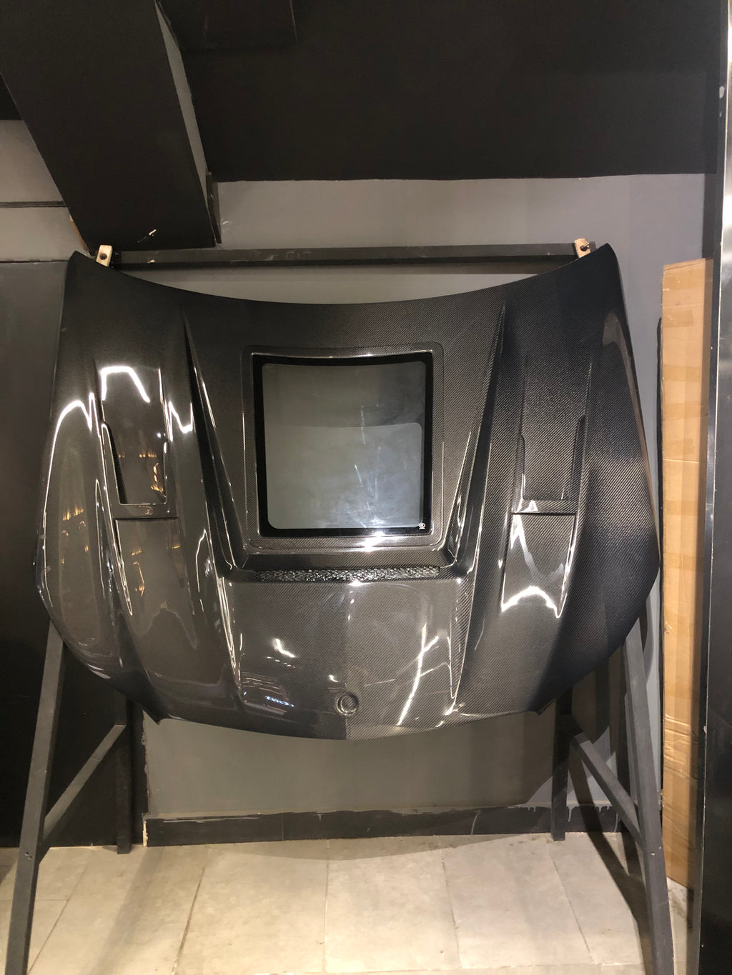 Mercedes W205 C63 Hood with transparent glass - Original Carbon Fiber