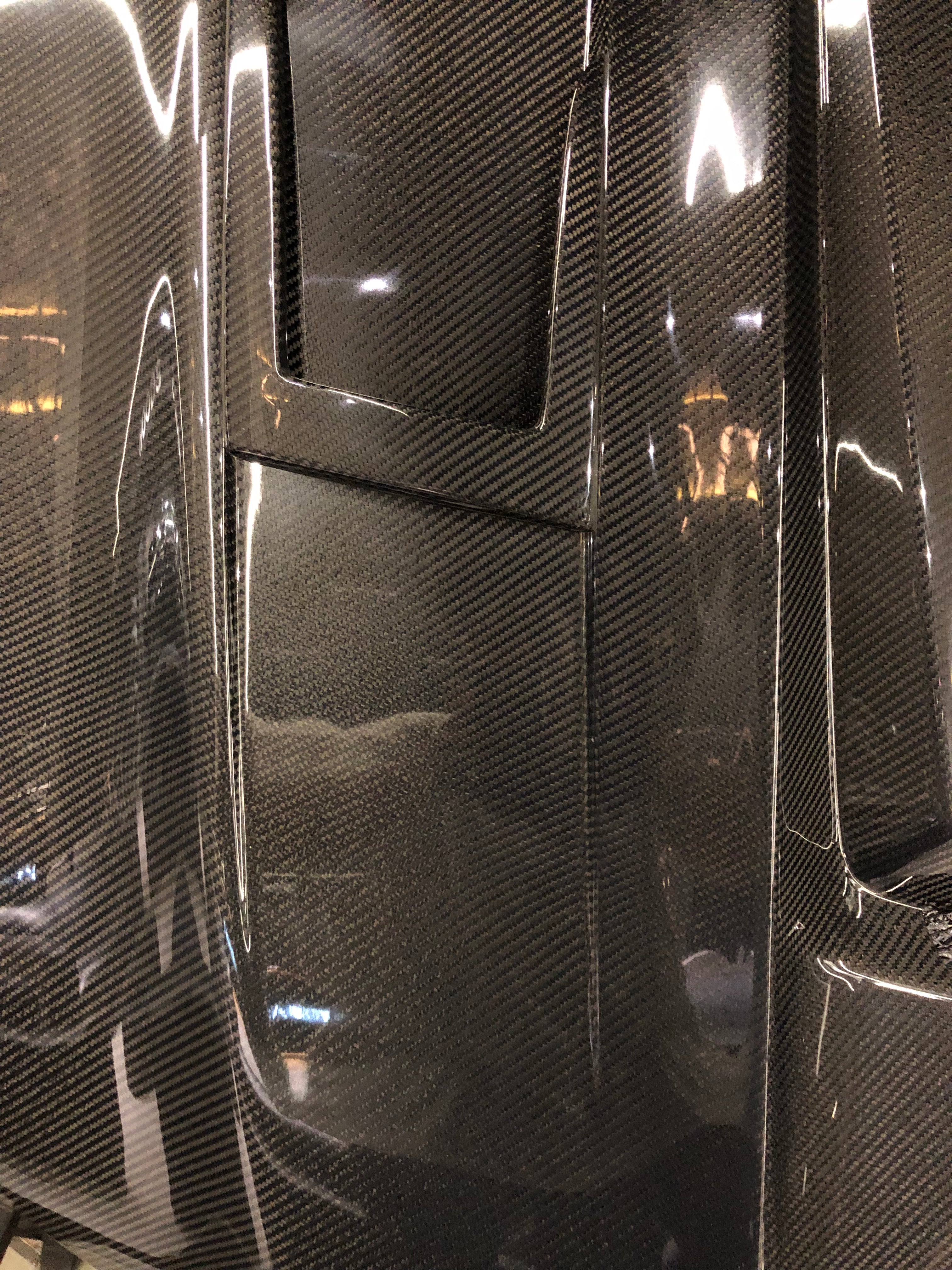 Mercedes W205 C63 Hood with transparent glass - Original Carbon Fiber