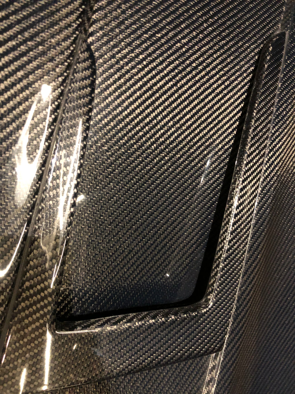 Mercedes W205 C63 Hood with transparent glass - Original Carbon Fiber