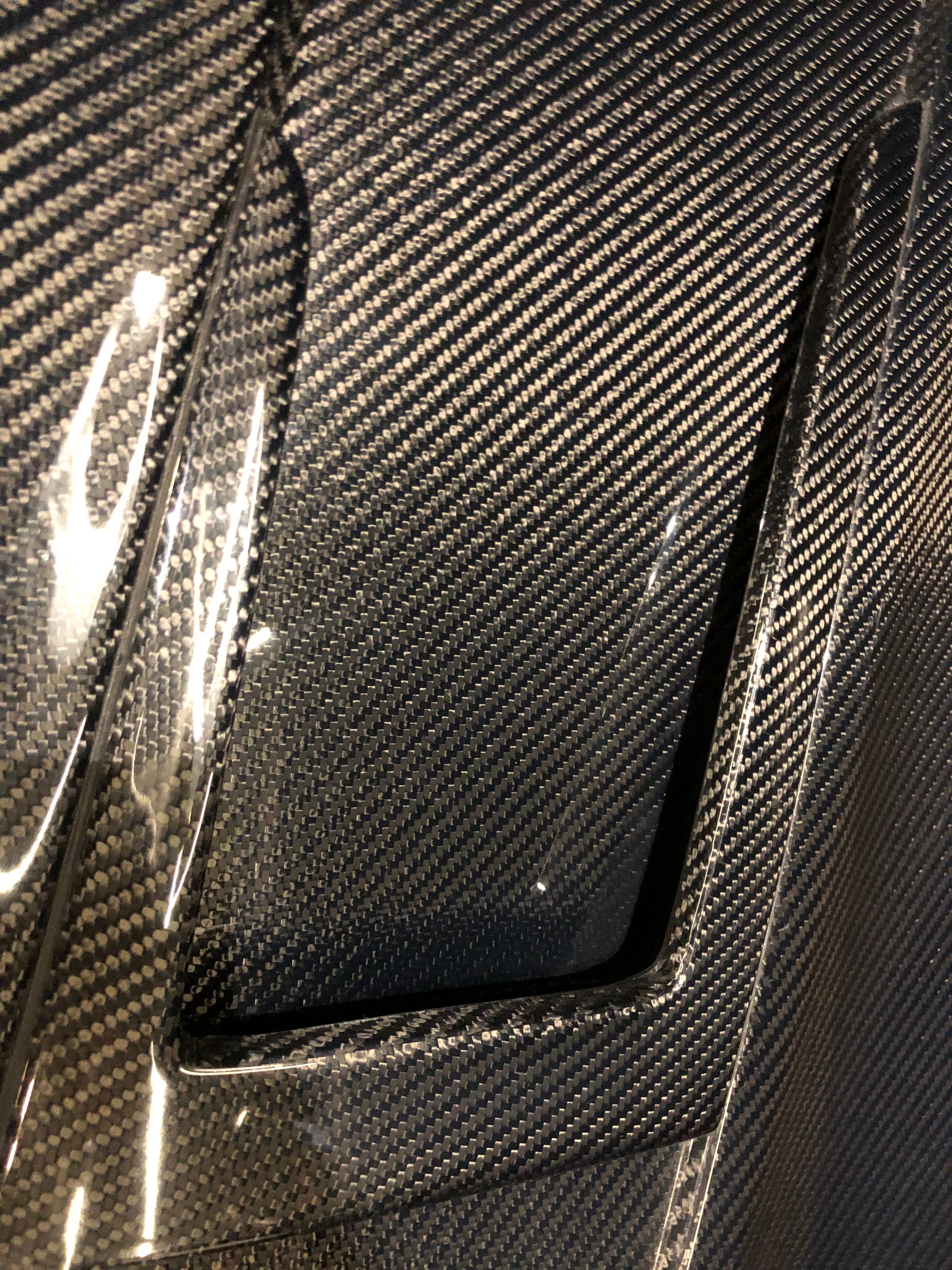 Mercedes W205 C63 Hood with transparent glass - Original Carbon Fiber