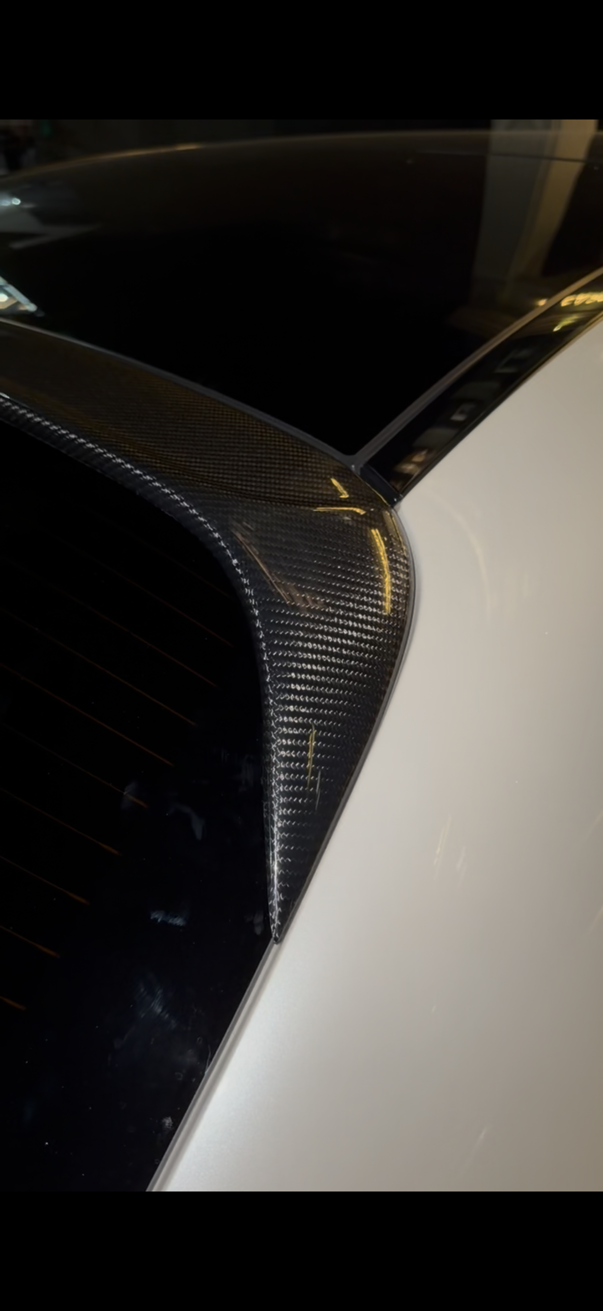 Mercedes W205 C Class Roof Spoiler - Carbon Fiber