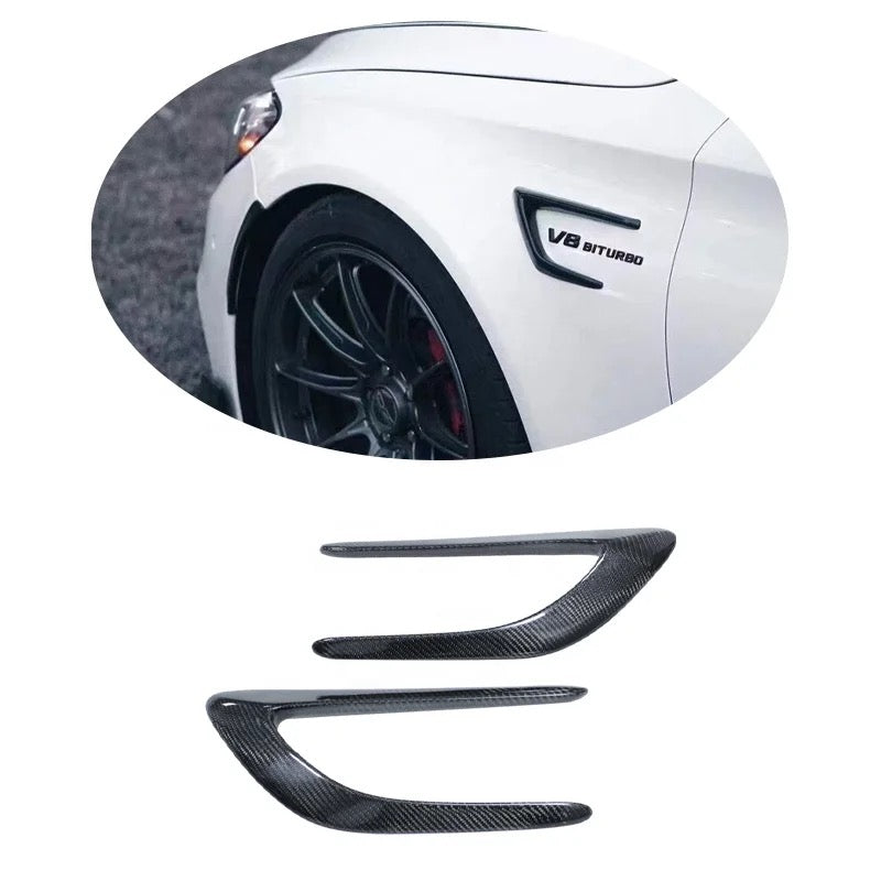 Mercedes W205 C63 Side Fender Trim - Original Carbon Fiber