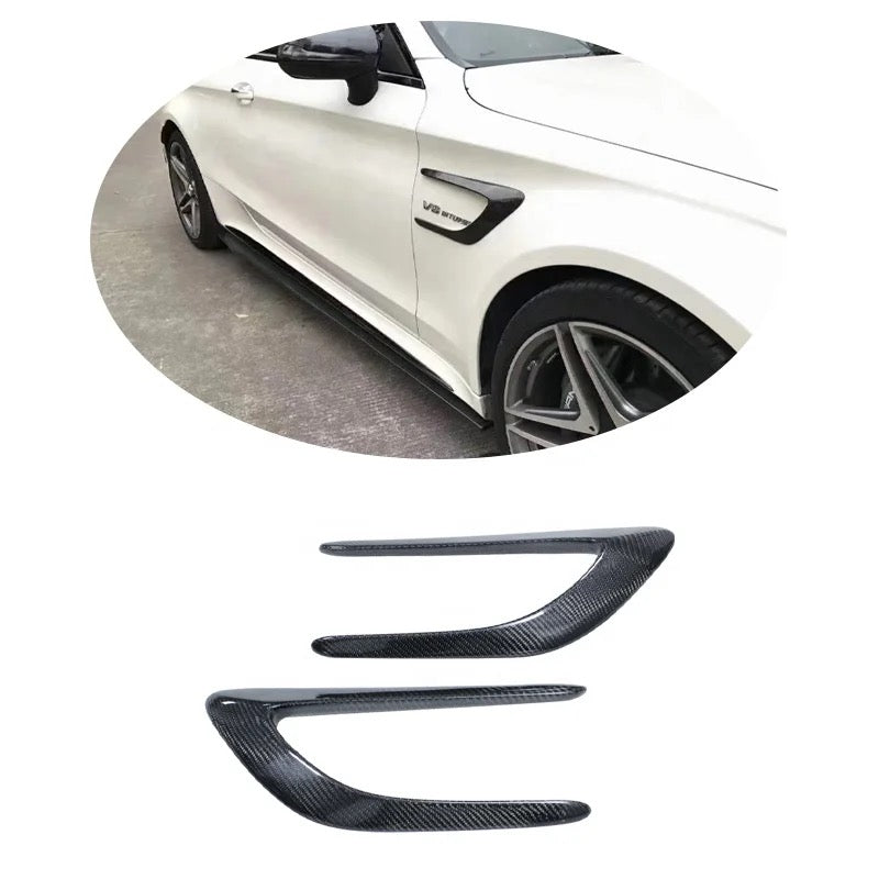 Mercedes W205 C63 Side Fender Trim - Original Carbon Fiber