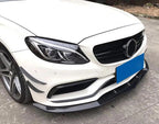 Mercedes W205 C63 Front Canards - Original Carbon Fiber