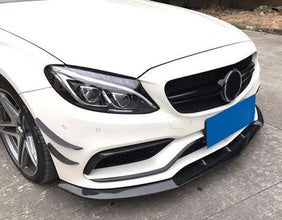 Mercedes W205 C63 Front Canards - Original Carbon Fiber