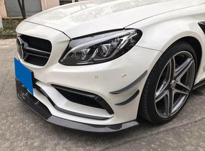Mercedes W205 C63 Front Canards - Original Carbon Fiber