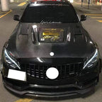 Mercedes W205 C63 Hood with transparent glass - Original Carbon Fiber