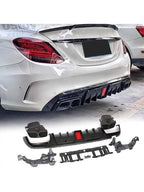 Mercedes W205 rear bumper diffuser
