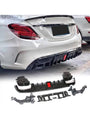 Mercedes W205 rear bumper diffuser