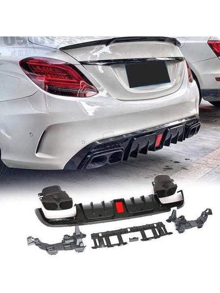 Mercedes W205 rear bumper diffuser – The Carology