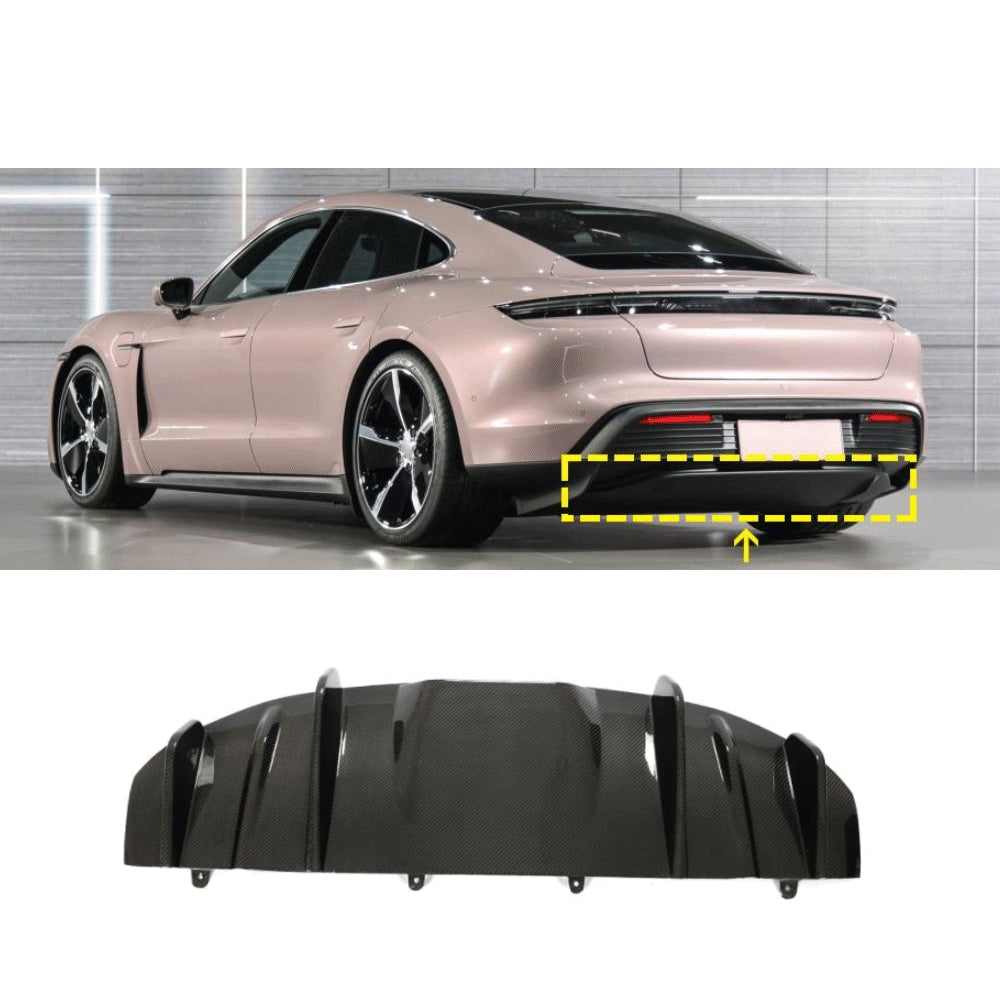 Porsche Taycan Gloss Black DIffusser