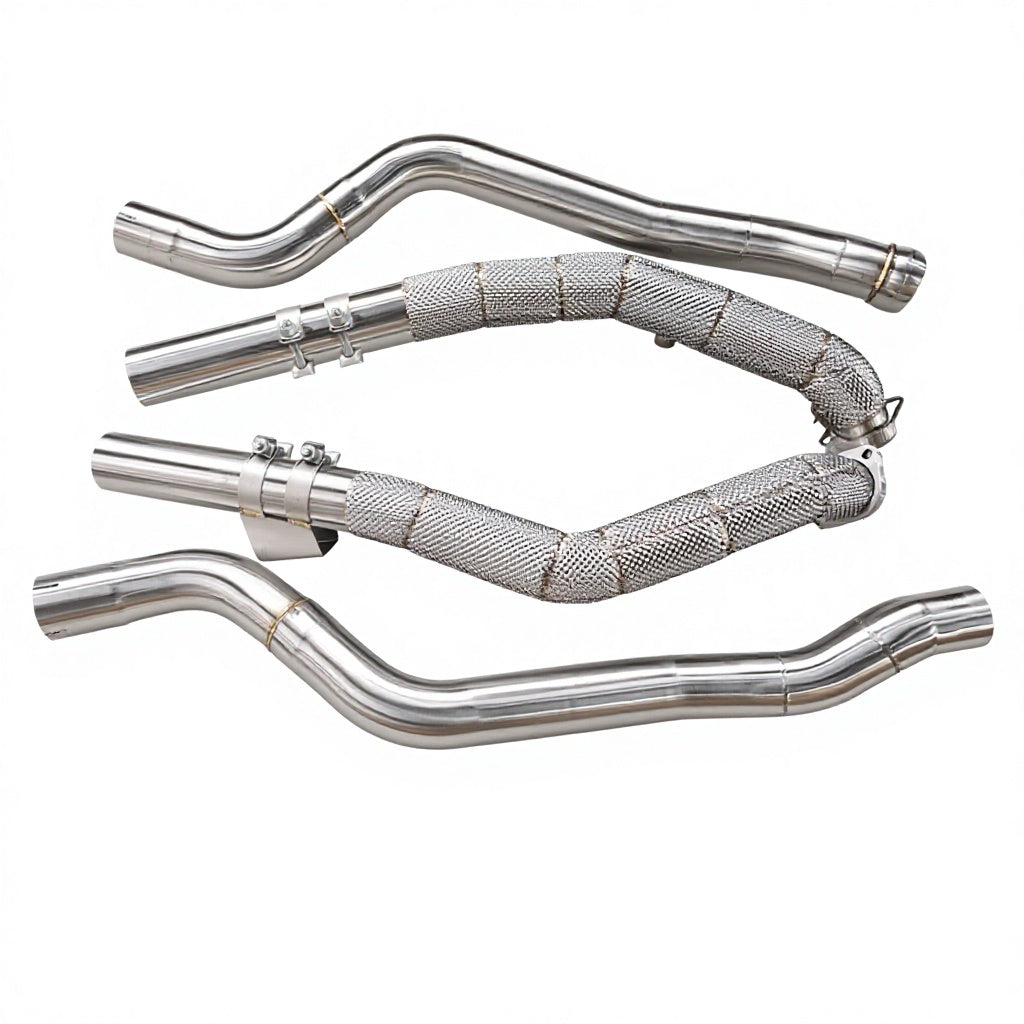 Mercedes-Benz W212 E63  Downpipes with Heat Shield