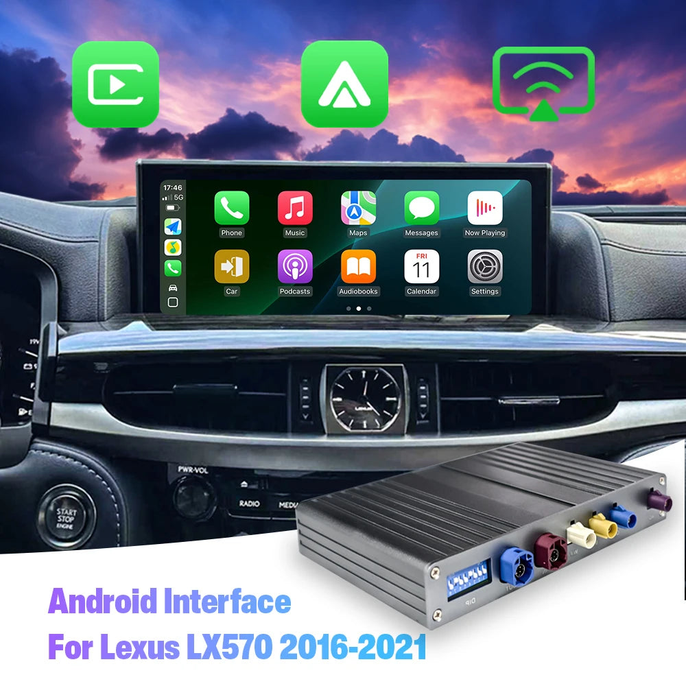 Lexus LX570 Android Interface Wireless CarPlay Auto Module