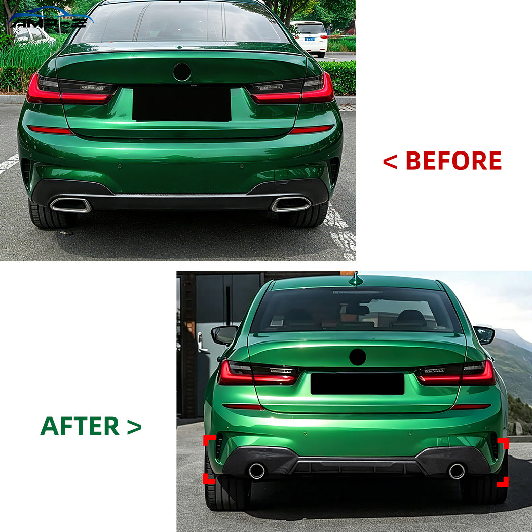 BMW 3 Series G20 G21 Gloss Black Rear Diffuser