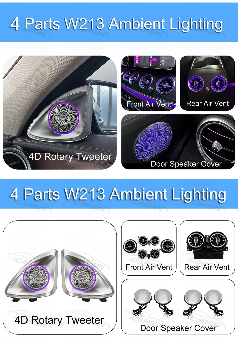 Mercedes E Class W213 Ambient Light & Complete Set