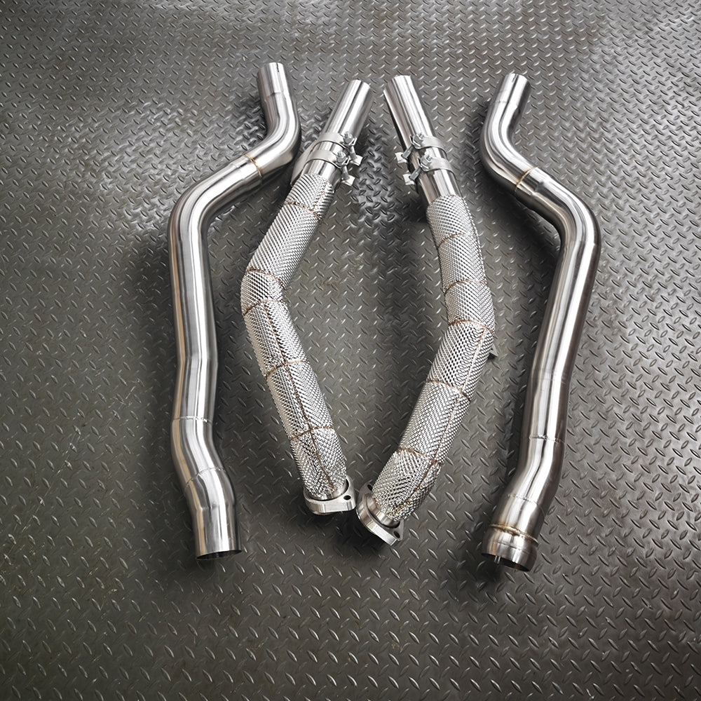 Mercedes-Benz W212 E63  Downpipes with Heat Shield