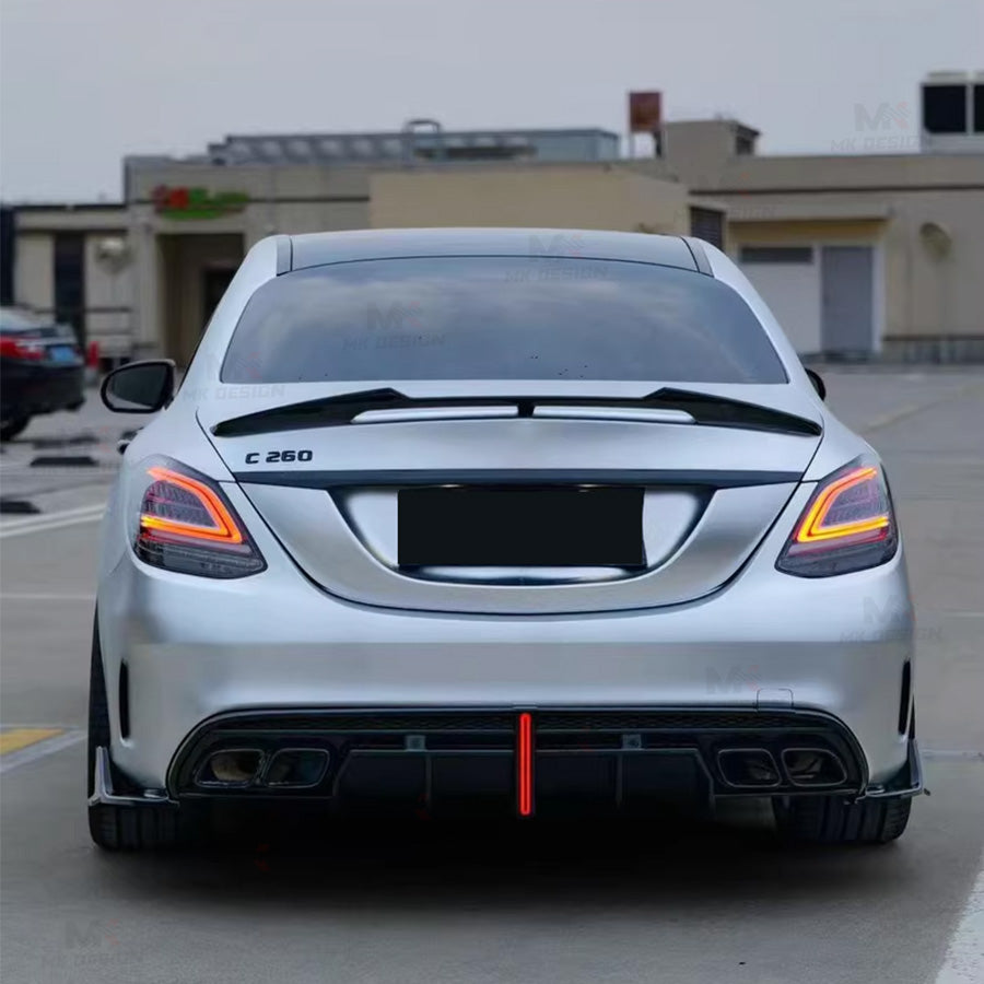 Mercedes W205 VTEN Style Rear Lip Spoiler C-Class 2015-21